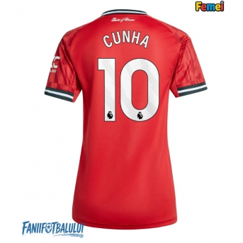 Manchester United Matheus Cunha #10 Tricou Fotbal Replică 2025-26 Femei Acasa